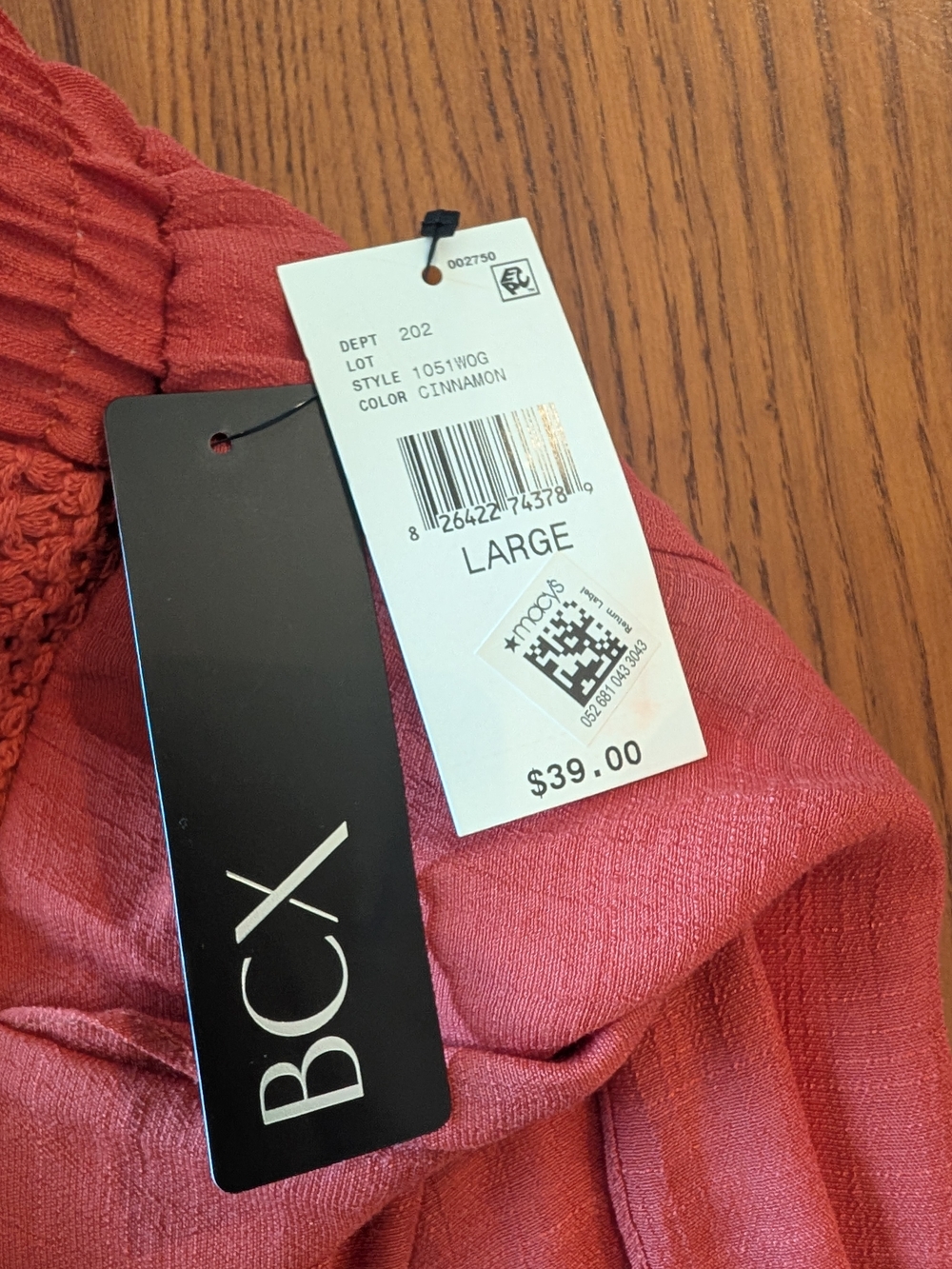 Rust Red Ruffled Midi Skirt - Size L, NEW - Picture 4 of 7